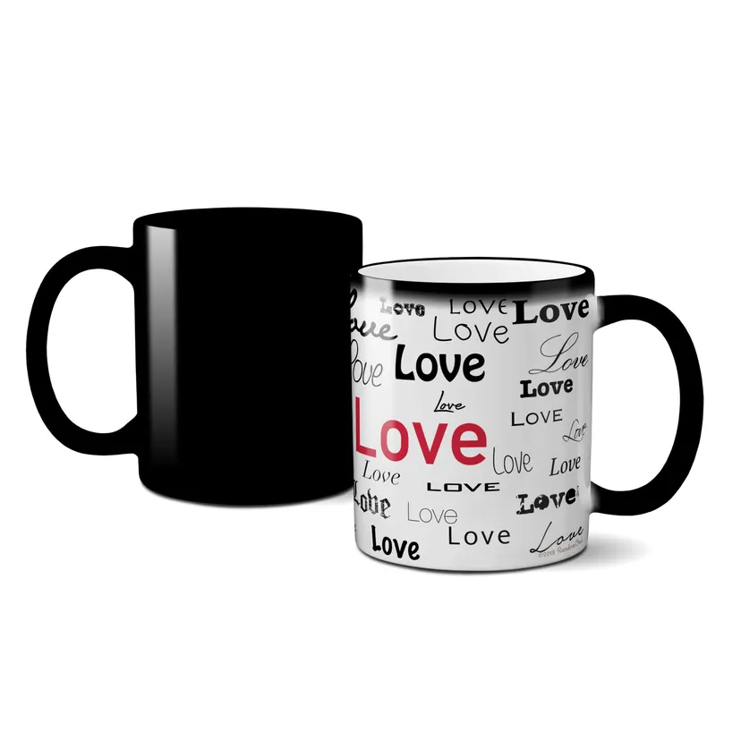 Magic Coffee Heat Sensitive Mug Design Cup 11 Oz
