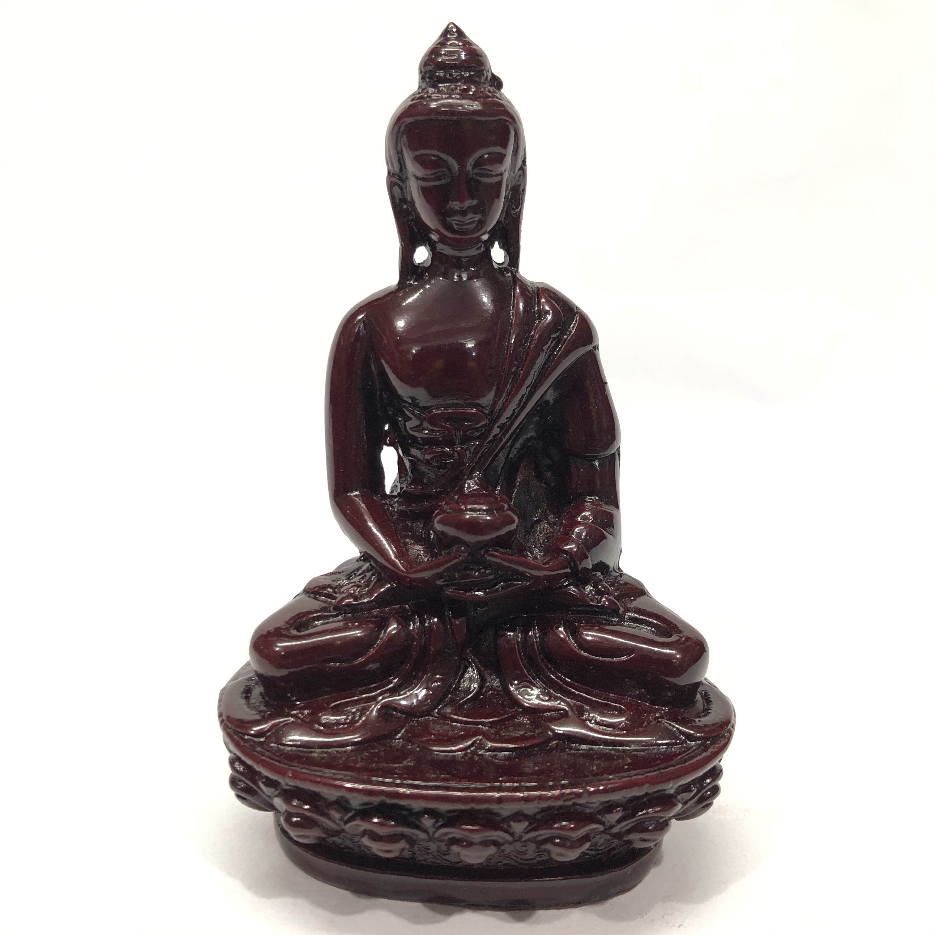 Lord Gautam Buddha Bhagwan Red Ceramic Showpiece / God Resin Figure / Statue / Gift Item