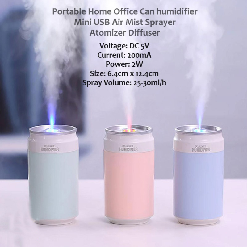 Portable Home Office Can humidifier Mini USB Air Can Humidifier Mist Sprayer Atomizer Diffuser Car Humidifier air humidifier