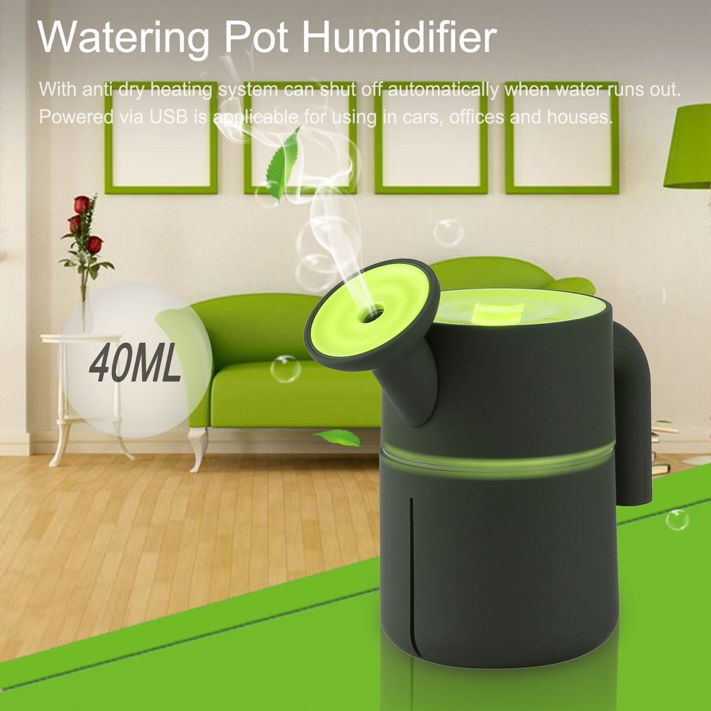 Portable ABS+PP USB Watering Pot Humidifier Delicate Shape 200ml Ultra Quiet Operation for Home & Office Air Humidifier DC 5V 2W