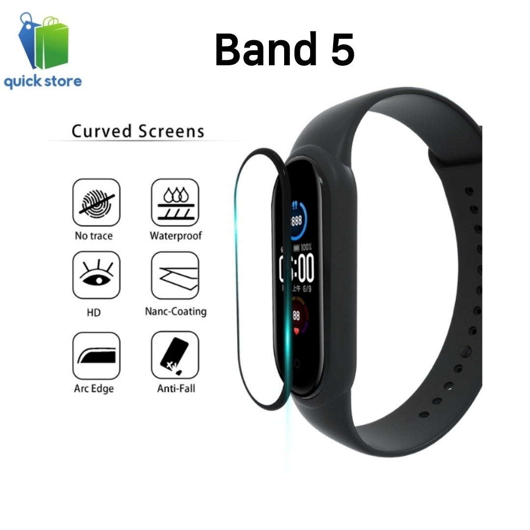 Xiaomi Mi Band 5 3D Curved Full Glue Protective Tempered Glass Screen Protector