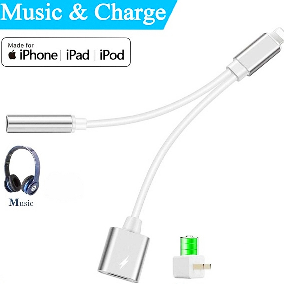 2 in 1 and 3.5 mm Earphone Jack 7/7 Plus/8/8 Plus/X For All