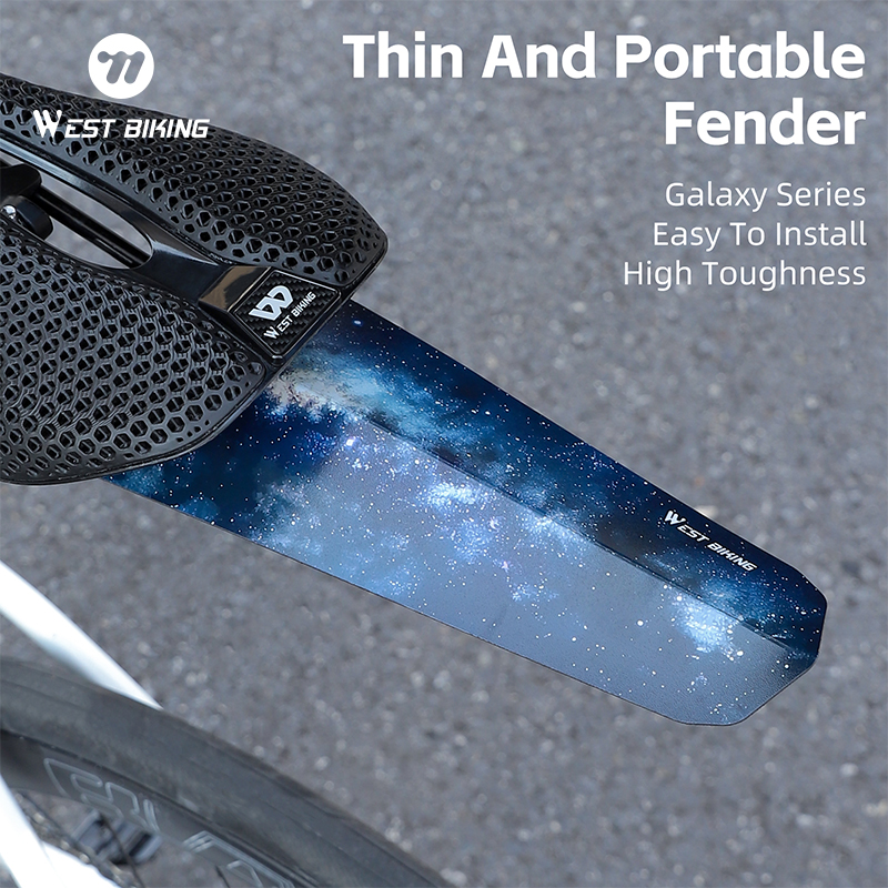 WEST BIKING Portable Bicycle Fender Ultra-Light Fender Mountain Road Bike Seat Bow Mounted Fender Quick-Release Baffle Equipment