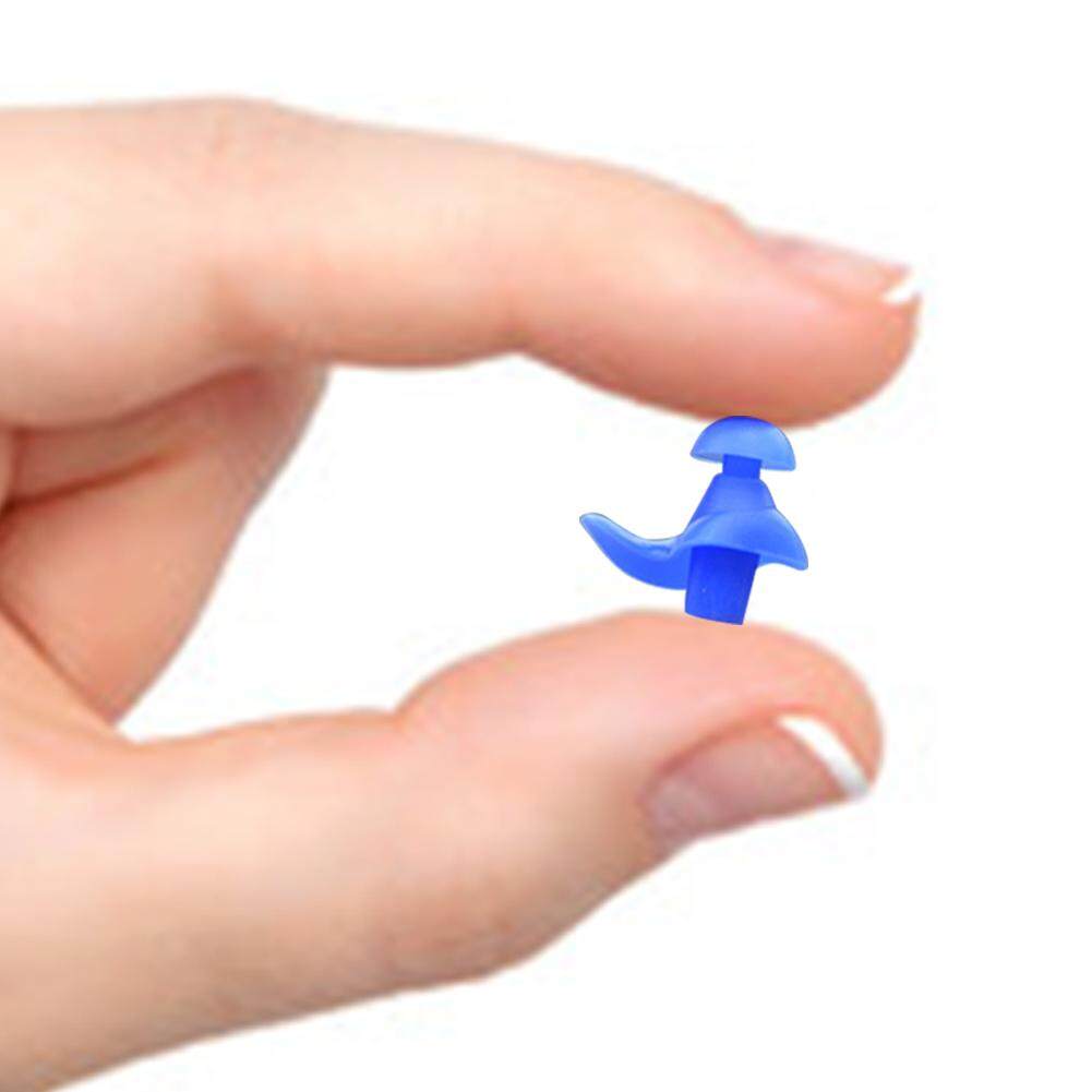 1 Pair Waterproof Earplugs Silicone Ear Plugs Swimming Accessories (Blue)