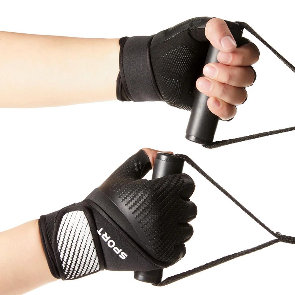 HOT 1Pair Breathable Workout Gloves with Wrist Belt for Gym Fitness Training Exercise Weightlifting, Cycling, Climbing and Rowing