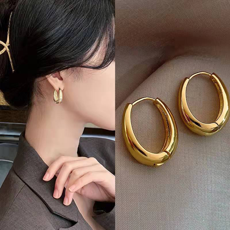 【Must-Have Gadgets】 1Pair Classic Small Hoop Earrings Color Simple Exquisite U-Shaped Earring Encounter
