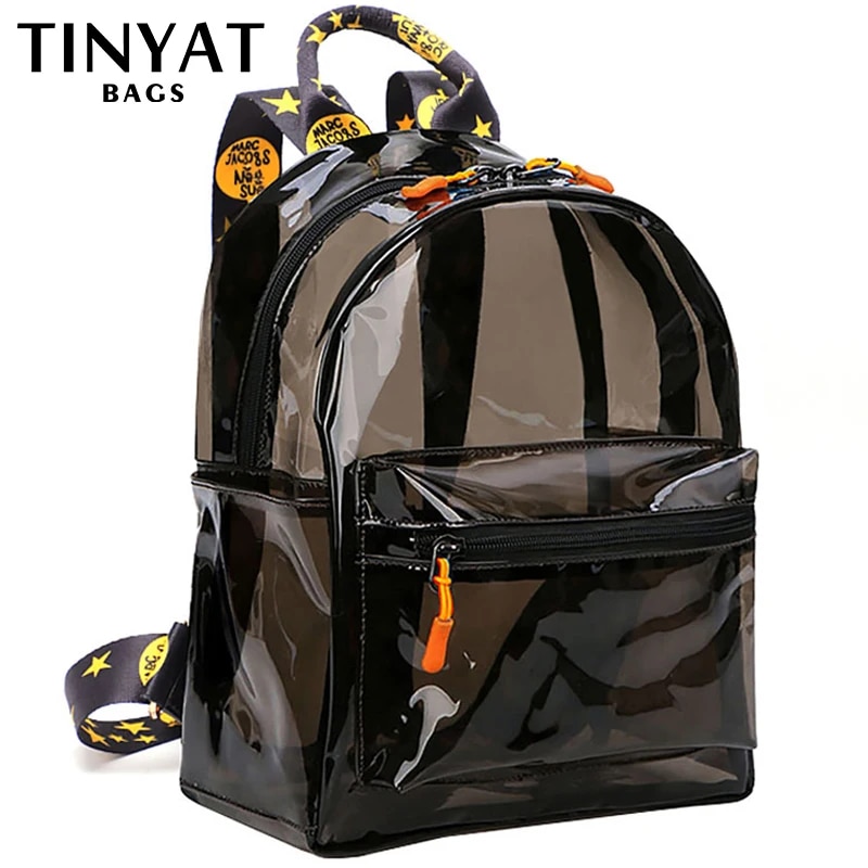 transparent bag TINTAT Fashion Clear Women Backpack Transparent Mini Cute Backpack Travel School Backpack Student Bag For Girls Child Mochila