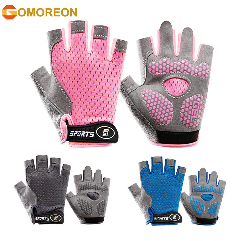 HOT 1Pair Kids Sport Gloves, Kids Half Finger Gloves, Kids Boys Girls Cycling Gloves for Biking Camping Fishing Outdoor Sports