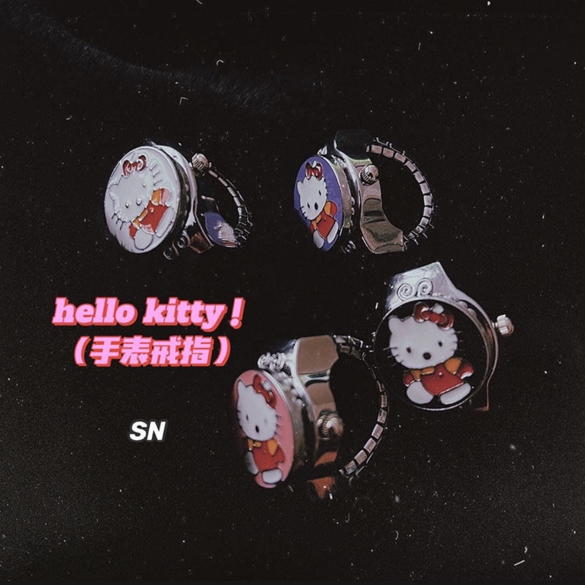 【New arrivals】Watch Harajuku Millennium Hot Girl Ring Creative Playful Electronic Watch