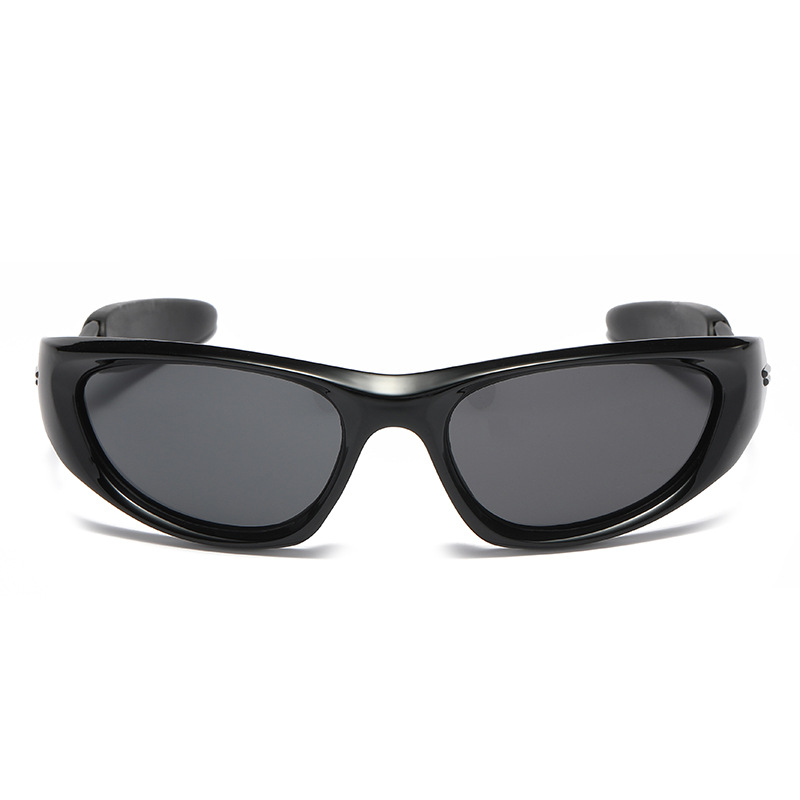 High Quality [ New ] Large Frame Retro Y2K Windproof Fashion Glasses Sunglasses Female Concave Shape Hot Girl Sun Shade Sunglasses 23103