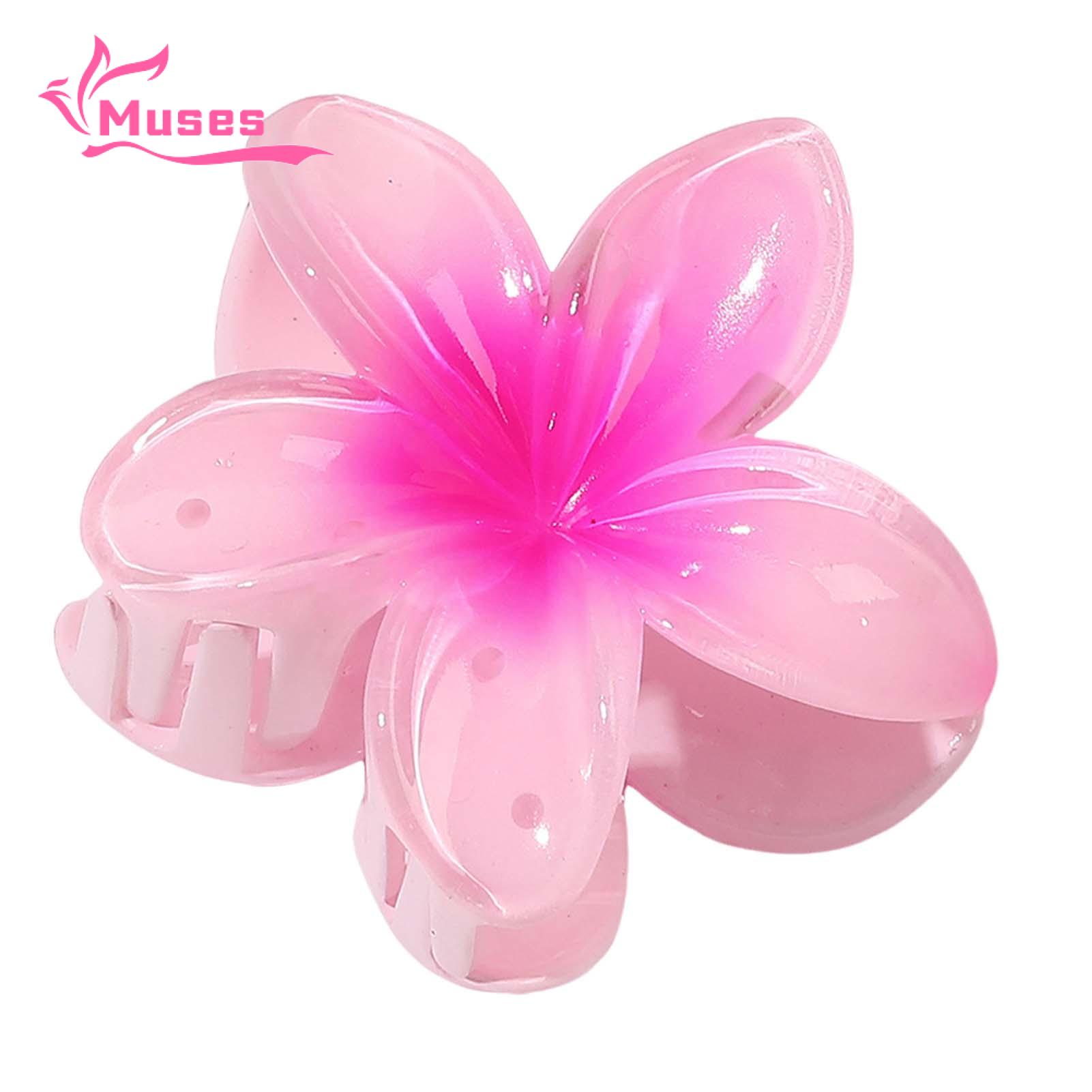 Trendygirl Strong Grip Hair Clip Gradient Color Flower Hair Claw Clip Anti-slip Design Stylish Hair Pin for Women Headwear Tool Delicate Hairpin