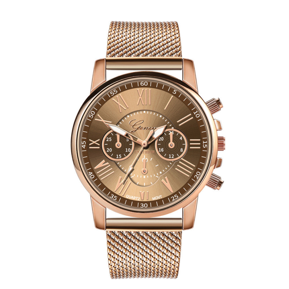 【New design】2019 New Brand Fashion Casual Womens Girls GENEVA Classic Quartz Wrist Watch Steel Bracelet Watches Clock