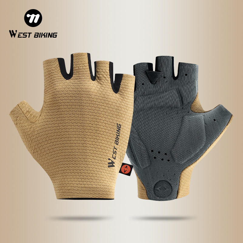 WEST BIKING Summer Cycling Gloves Half Finger Shock-Absorbing Bicycle Gloves MTB Enduro Road Bike Anti-Slip Men Sport Gloves