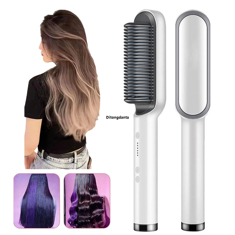 HOT Hairbrush electric heat comb hair fast ptc multi-function hair straightener heats negative ions fluffy straight straight