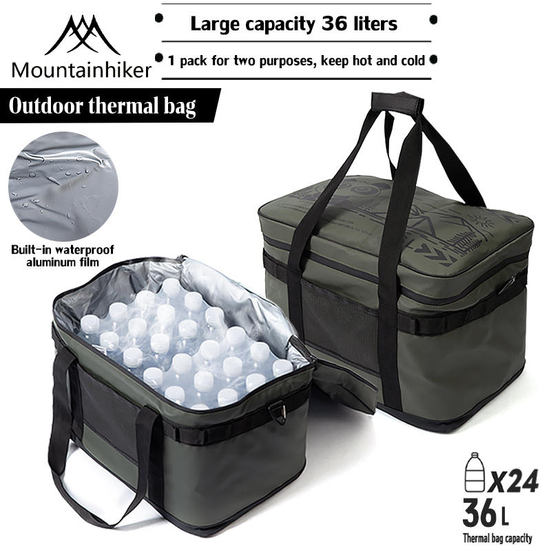 MOUNTAINHIKER 36L Large Capacity Camping Storage Bag Waterproof Outdoor Tool Storage Bag Camping Multifunctional Thickened Practical Bag