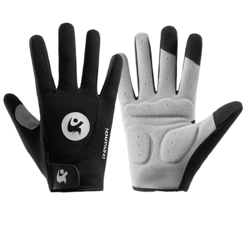 HOT 1Pair Gel Full Finger Cycling Gloves Anti-Slip Anti-sweat Anti Shock MTB Road Bike Gloves Bicycle Left-Right Hand Gloves