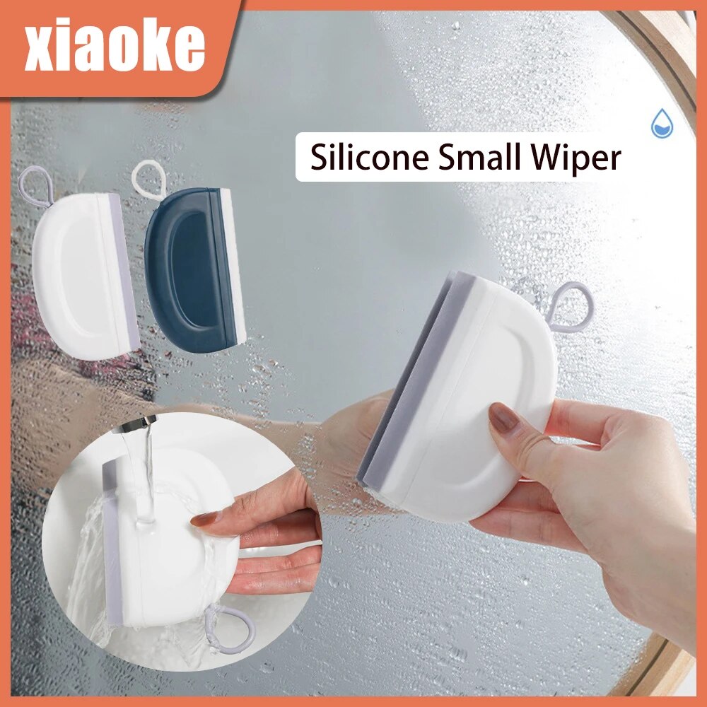 Cleaning Tools 1/2/3pcs Soft Silicone Glass Wiper Scraper Kitchen Bathroom Glass Cleaning Tools Mirror Cleaner Squeegee Window Cleaning Brush
