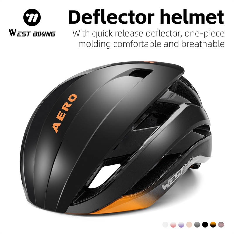 WEST BIKING Aerodynamic Deflector Bicycle Helmet Outdoor Sports Speed Skating Safety Electric Scooter Helmet Cycling Helmet