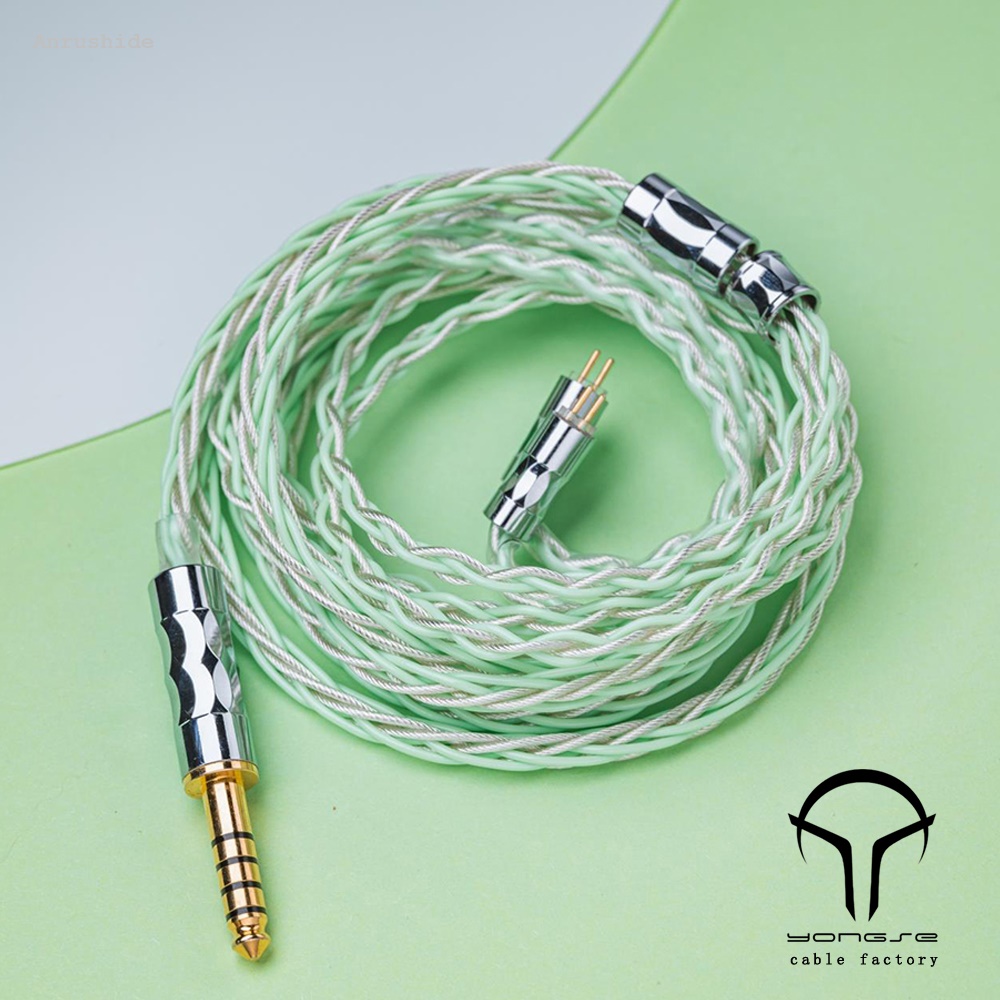 YONGSE Begonia 8 strand 7N Single Crystal Copper Silver-plated New style Upgrade Headphone Cable Suitable For Various IEMs