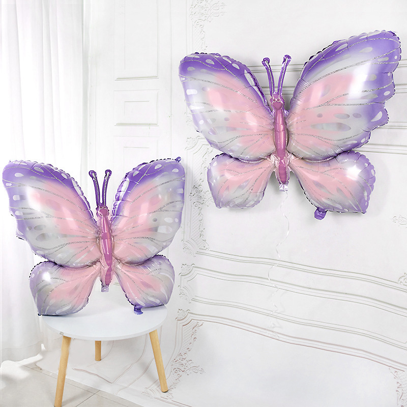 HOT Large Butterfly Aluminum Foil Balloons Butterfly Helium Air Globos Birthday Party Decorations Baby Shower Kids Toy Photo Props