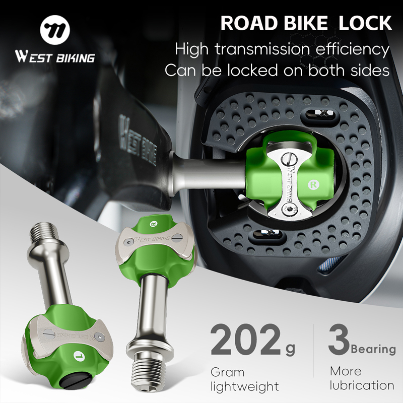 WEST BIKING Bicycle Pedals Personalized Lollipop Self-Locking Road Mountain Bike Anti-Skid Pedals Aluminum Alloy Bicycle Pedals