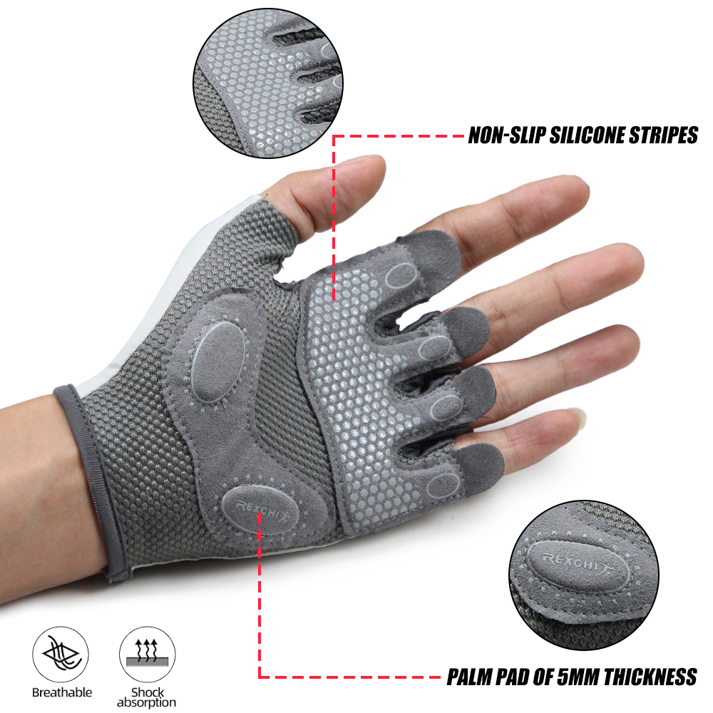 HOT 1Pair Breathable Workout Gloves for Women Men - No More Sweaty Full Palm Protection Gym Exercise, Cycling， Fitness, Pull-ups
