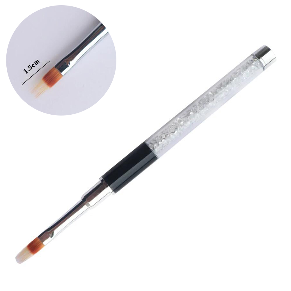 1pc Ombre Nail Brush Nail Art Painting Pen Brush UV Gel Polish Gradient Color Rhinestone Crystal Acrylic Nail Drawing Pen