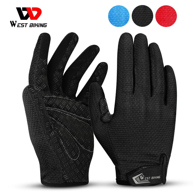 HOT WEST BIKING Cycling Gloves Summer Bicycle Half Finger Gloves Shockproof Anti-Slip Gloves Bike Breathable MTB Road Gloves