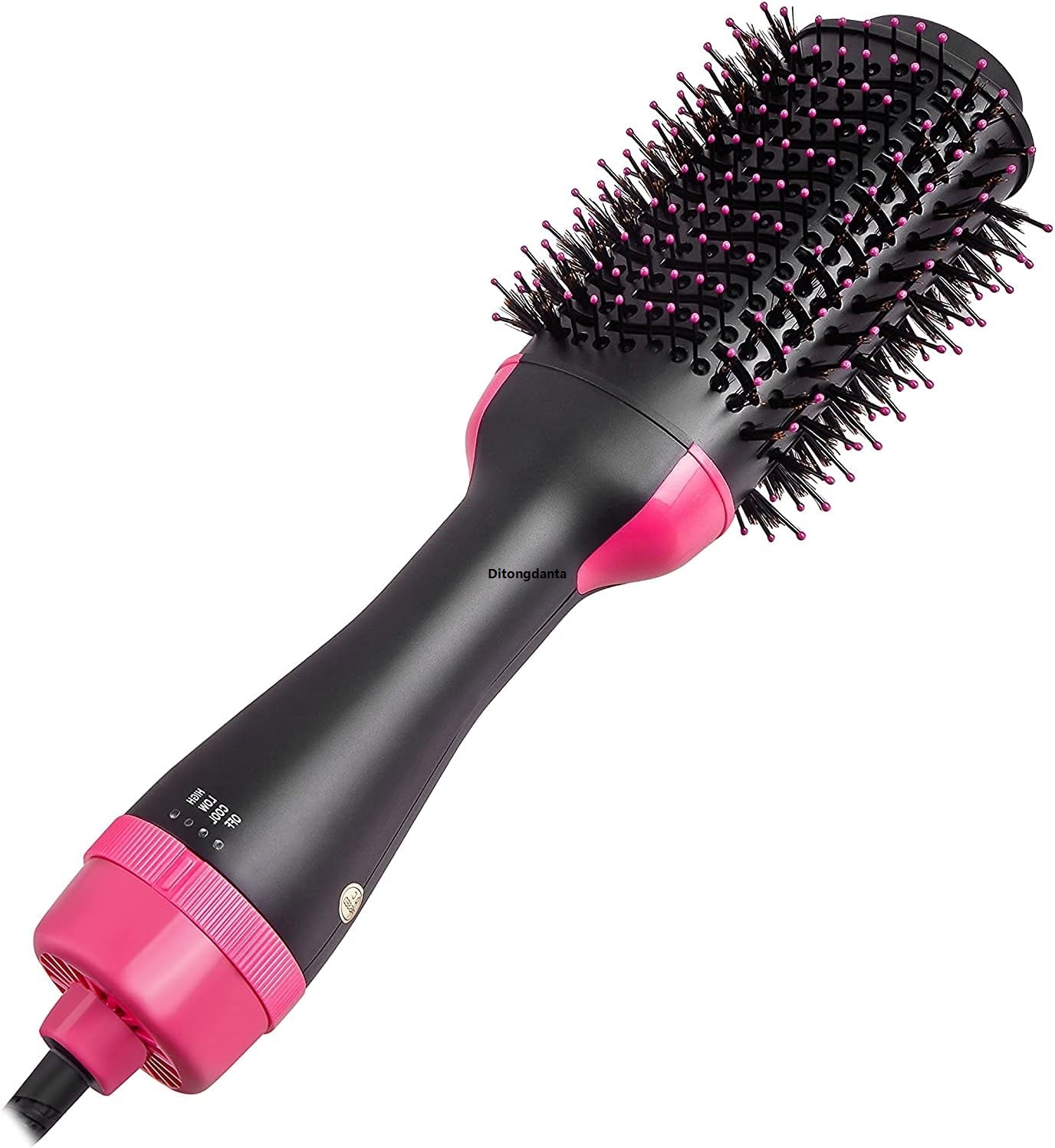 Pink (Hair Burn With Hair Proper, Straight Rotation Negative Ion Salon 1-in-2 Professional, Volumizer One Step Brush Hot Air Style, One Step Styler, Hair Dryer Styler Ceramic Electric Hair Dryer and Curl Comb Black, Black)