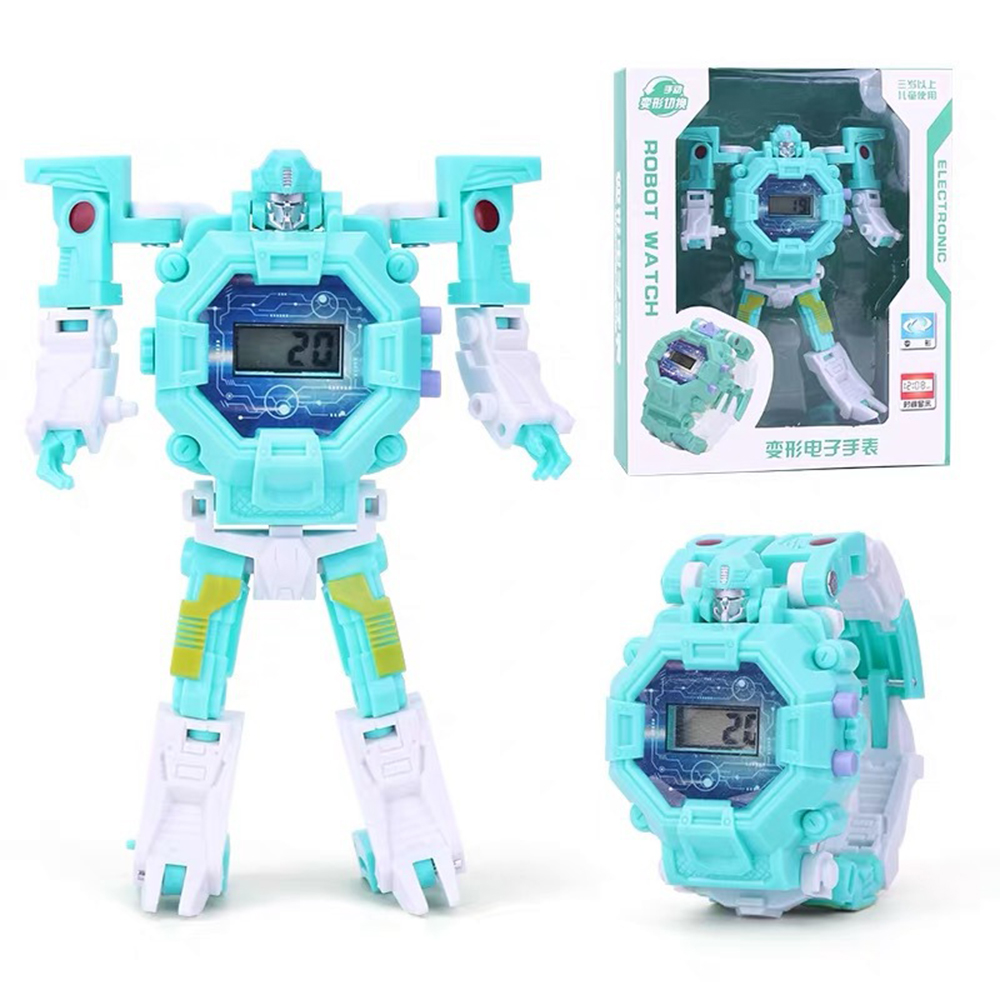 【New design】Children's Electronic Deformation Watch Toys Adjustable Cartoon Robot Electronic Wristwatch Cool Stuff for Kids Boys Girls