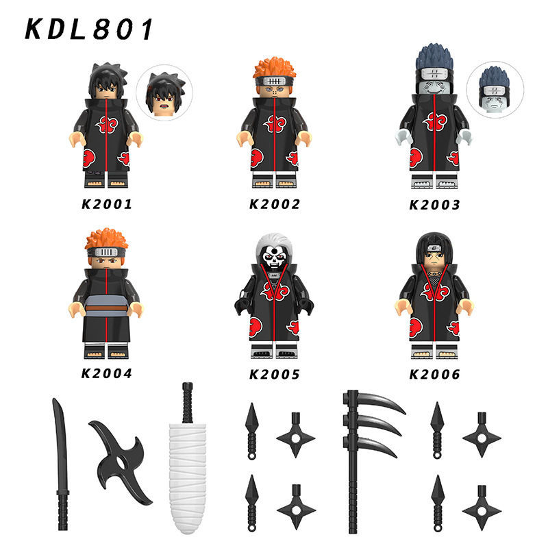 【Popular】Compatible with LEGO Naruto Building Blocks Naruto Akatsuki Uchiha Obito Sasuke Educational Assembly Toys Minifigures