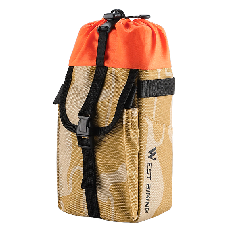 WEST BIKING Bike Water Bottle Bag Multifunctional MTB Handlebar Bag Ultralight Portable Folding Bicycle Phone Bag Bike Saddle Bag