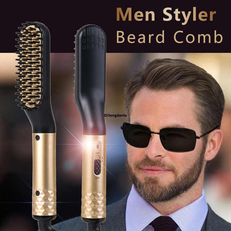 HOT Hairbrush ceramic anti-scald negative ion heating hair straight, new fast electric comb, professional beard straight