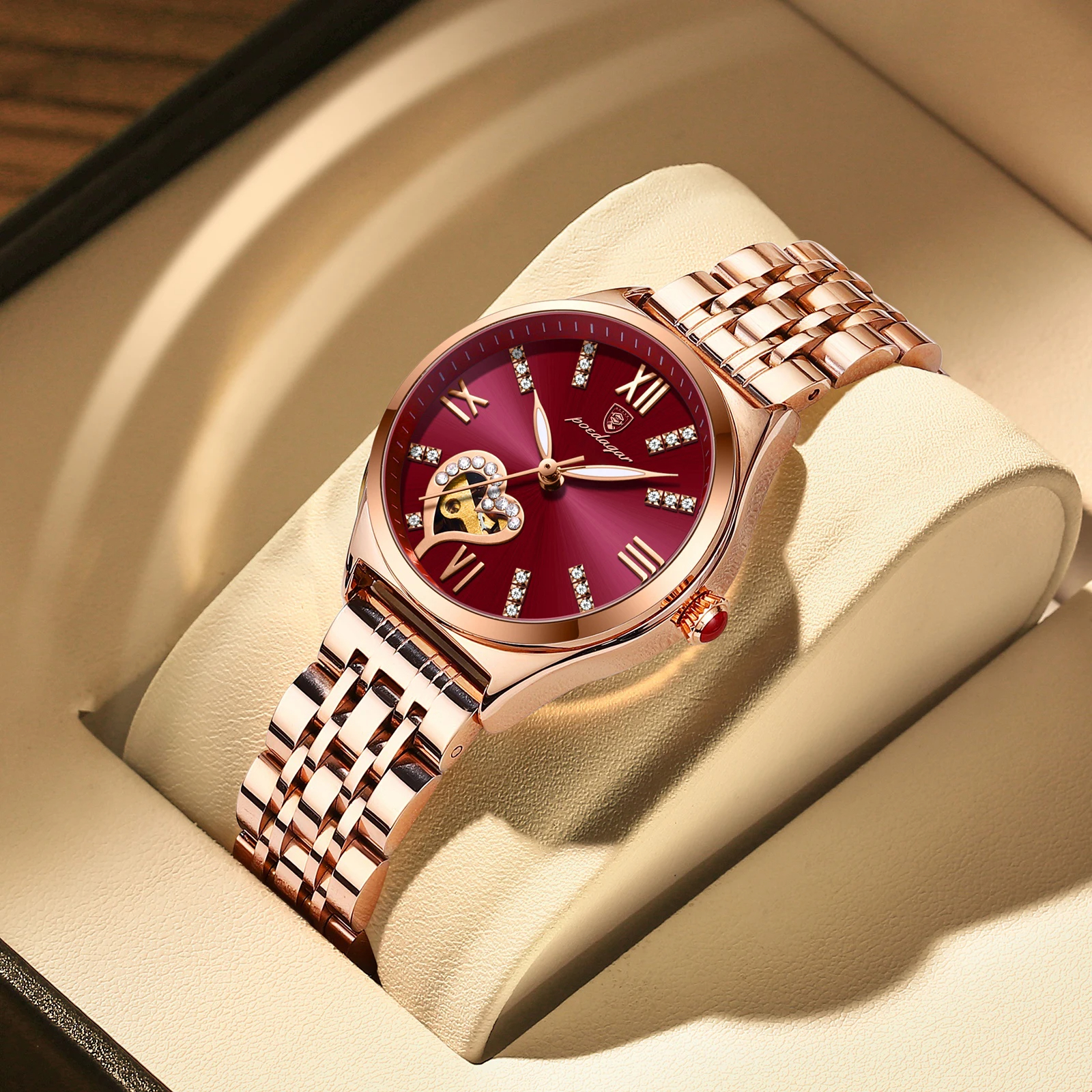 【New Trend】POEDAGAR Women Watches Fashion Rose Gold Stainless Stain Steel Ladies Watch Waterproof Quarzt Wristwatch Romatic Girlfriend Gift