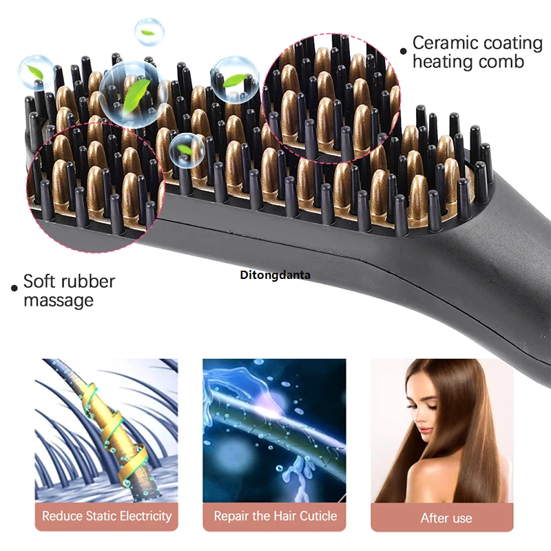 HOT Hair Appliance Electric Comb 1 Hair Mi Professional Negative Ion Hair Straightener Straight 3-in-1 Major Quick Heating Straight