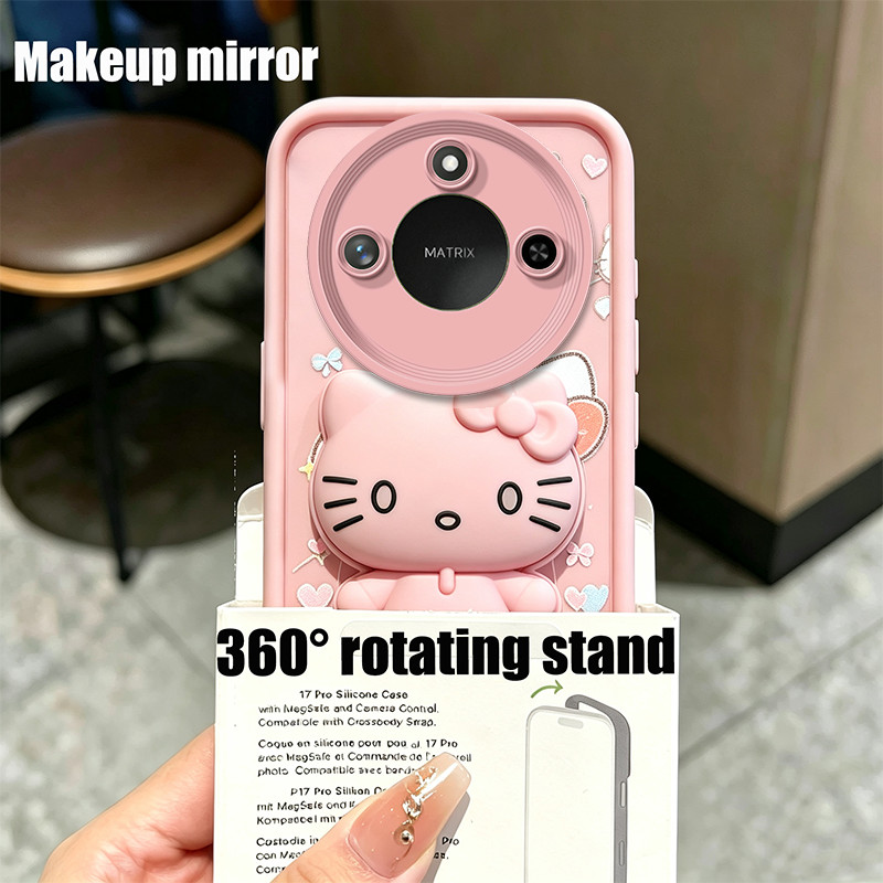PBZZ Case for HONOR X9C X9A x9c smart x 9D x9d X9B phone casing back cover for gril cute kitty cat with holder 360 ° rotate JTTYKTM9