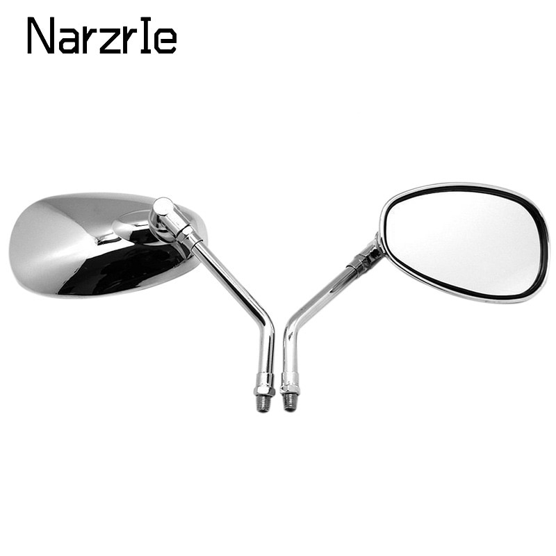 2Pcs/Pair Motorcycle Rearview Mirror 10mm Electrombile Scooter E-Bike Rearview Mirrors Adjustable Left Right Mirror Accessories