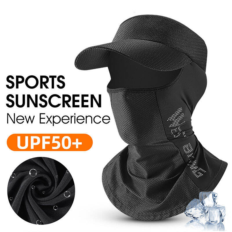 WEST BIKING Bicycle Cap Hat UV400 Ice Silk Face Breathable MTB Road Bike Motorcycle Balaclava Outdoor Sport Headwear With Brim Helmet er Caps