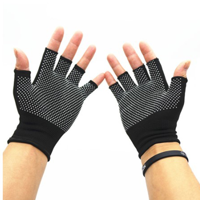 HOT 1pair MTB Bike Bicycle Gloves Nylon Cycling Gloves Breathable Anti-slip Outdoor Gym Sports Yoga Exercise Half Finger Gloves