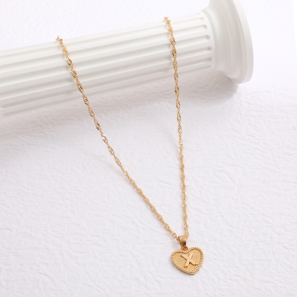 New 2026 Elegant Women Fashion Heart Letter Pendant Necklace Jewelry Accessories