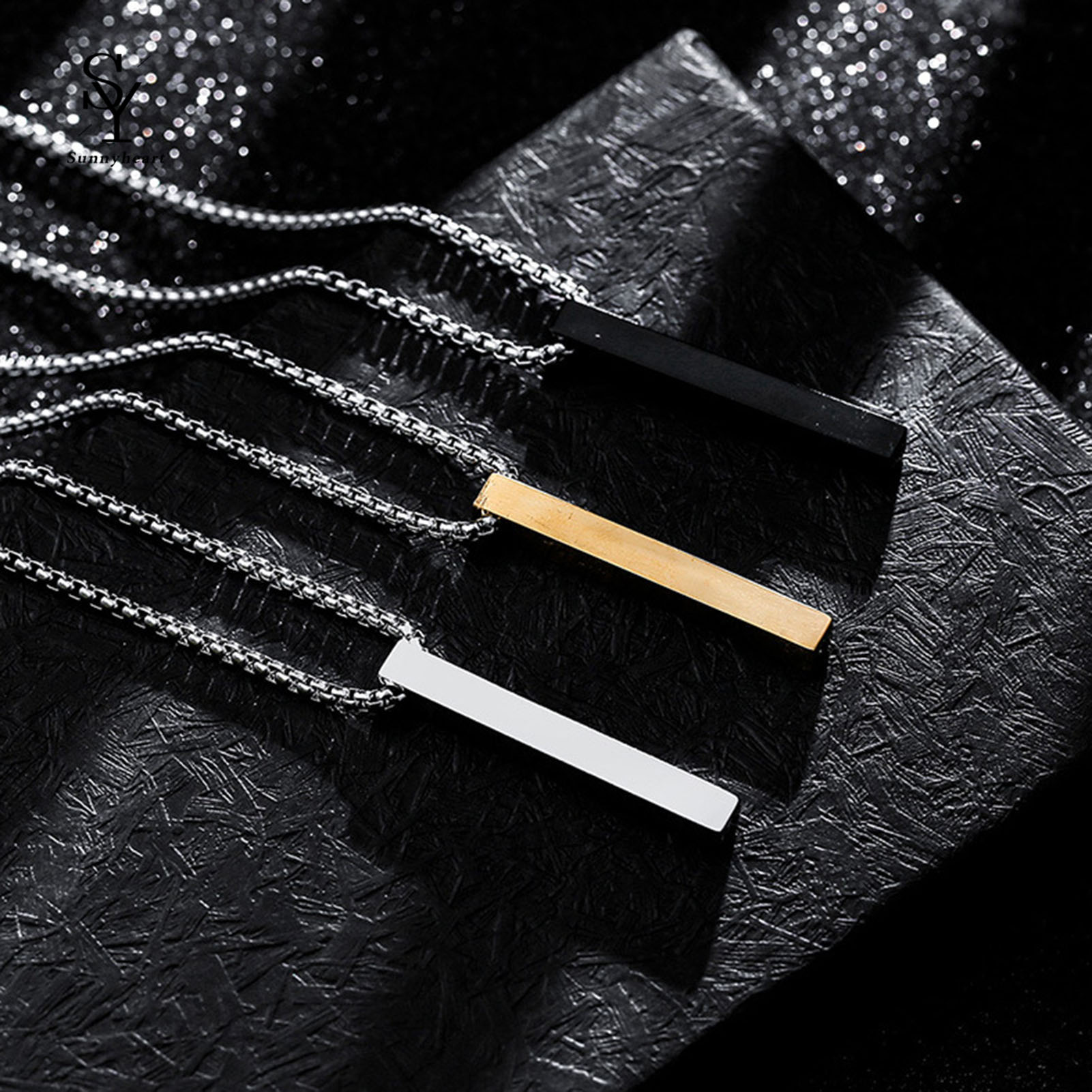 【Limited Stock Available】 Sunny Men Necklace Stainless Steel Solid Color Chain, a Lightweight Male Pendant Gift