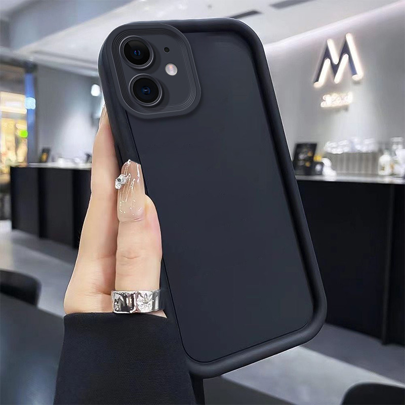 Case for iphone 12 pro max 13 pro max 11 pro max 12 mini phone casing back cover Softcase Silicone shockproof Cover new design aesthetic Cartoon cat with holder for mirror JTMMZJ01