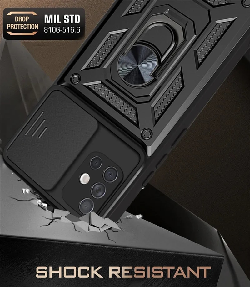 For Samsung Galaxy A71 4G Case Luxury Armor Shockproof Phone Cases For Galaxy A71 A 71 A715F Car Magnetic Ring Holder Back Cover