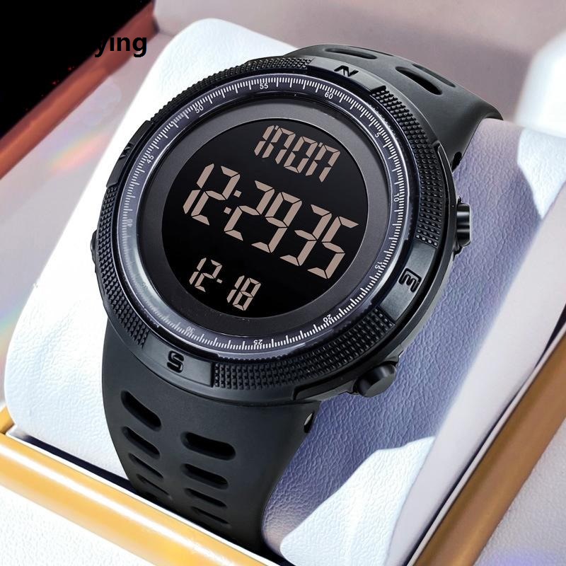 【Popular】Sutuiying Luxury Men Fashion Multi-function Digital Sports Rubber Casual Outdoor Watch