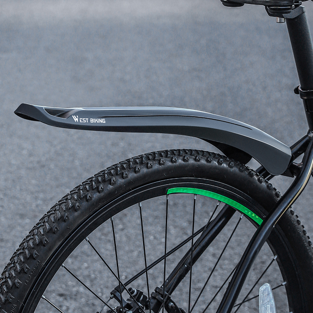 West Biking 2PCS Bicycle Mud Guard Dustproof Cycling Splash Guard Universal Bike Fender Splash Proof for 26 27.5 29 Inch Bike