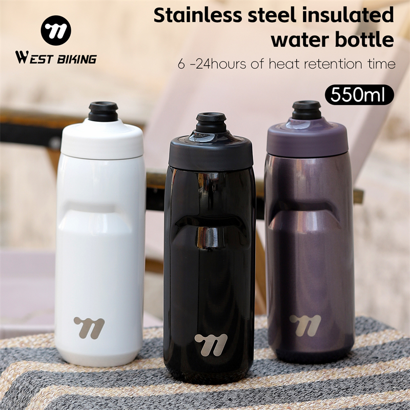 WEST BIKING Cycling Thermos Bottle Stainless Steel Mtb Sports Gym Water Bottle Keep Cold Thermal Water Bottle Bike Accessories