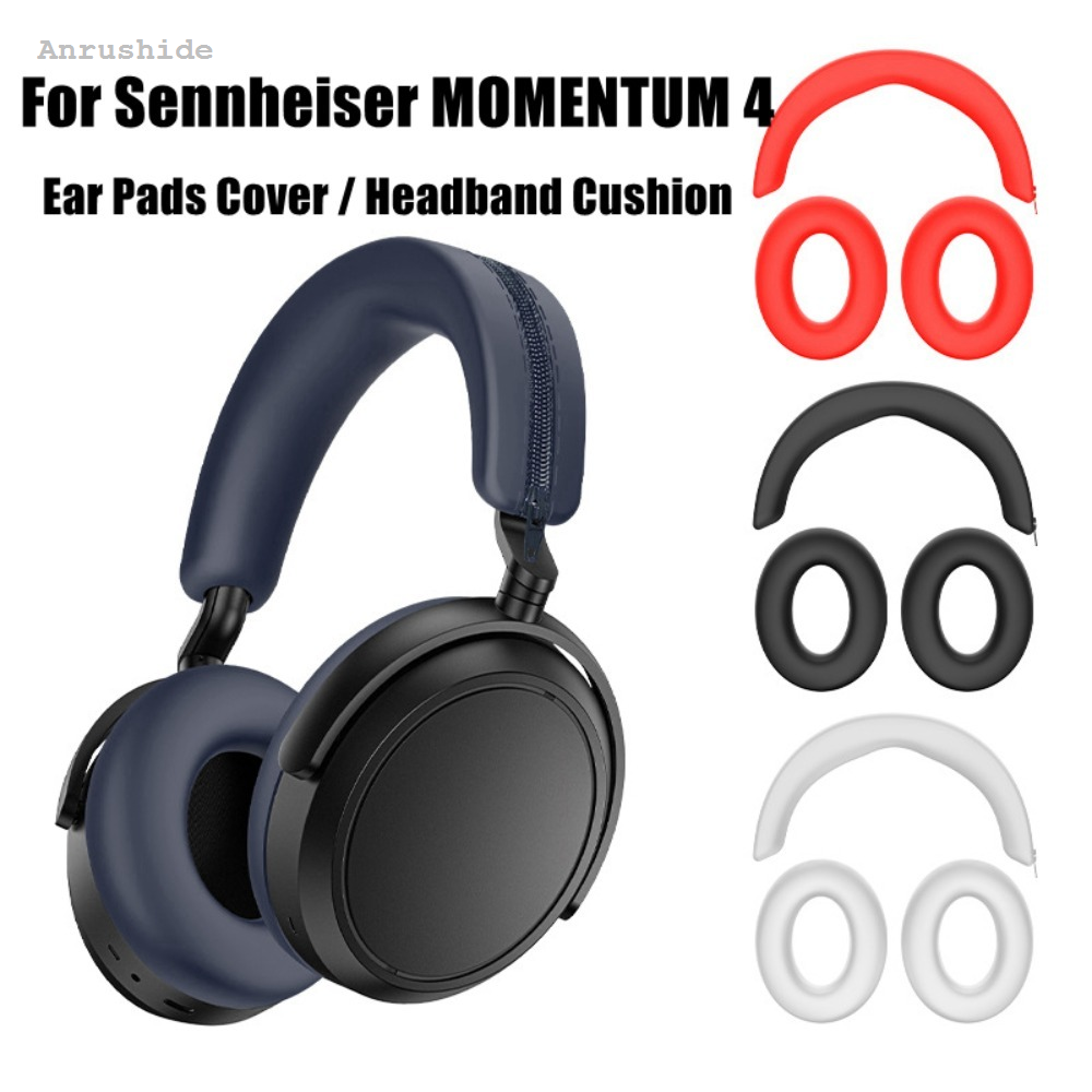 HOT Anrushide Silicone Headphone Beam Waterproof Soft Ear Pads Cover Resistant Luxury To Dirt Dustproof Earphone Headband for Sennheiser MOMENTUM 4