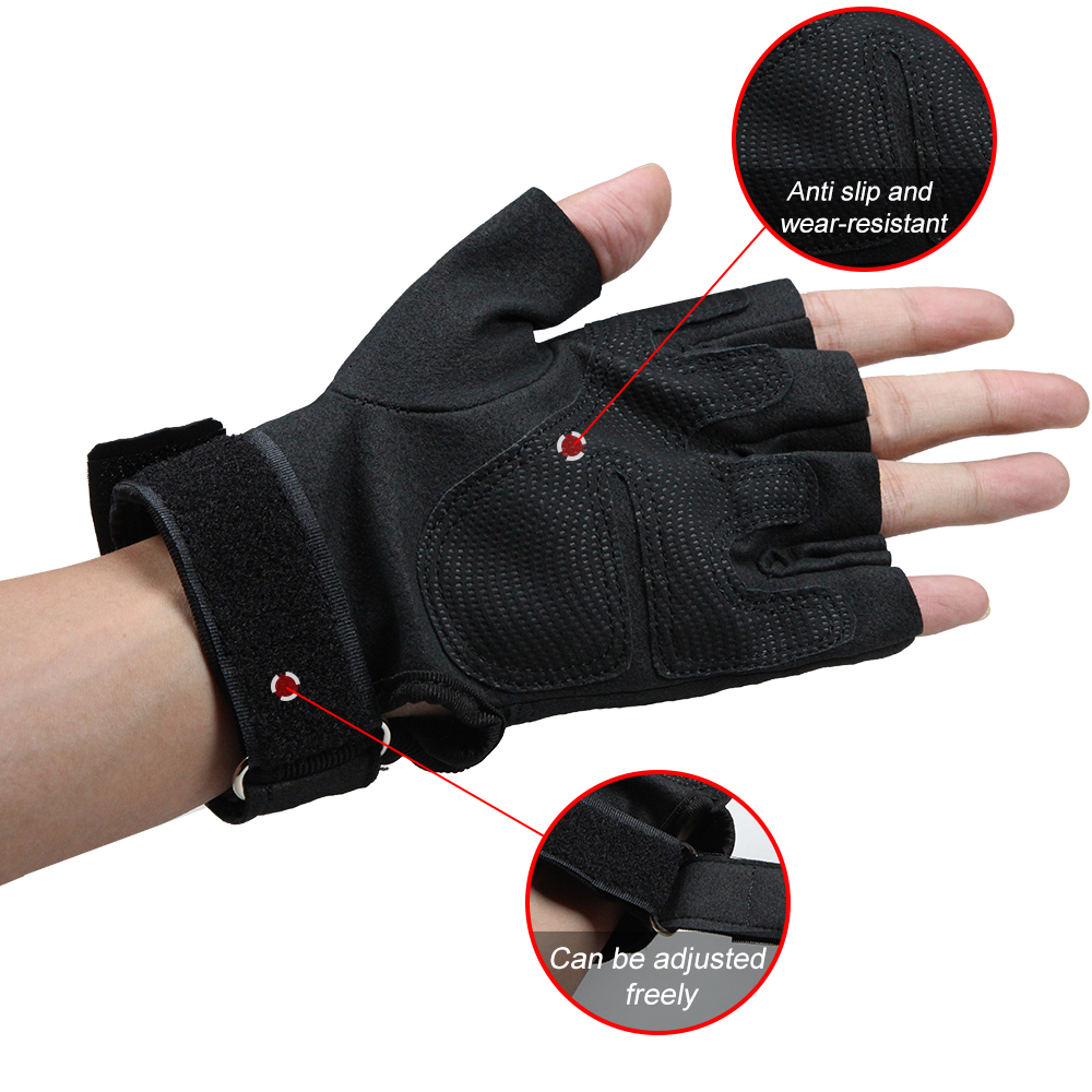 HOT 1Pair Half Finger Workout Gloves, Breathable Lightweight Outdoor Sport Gloves for , Hunting, Motorcycling, Climbing
