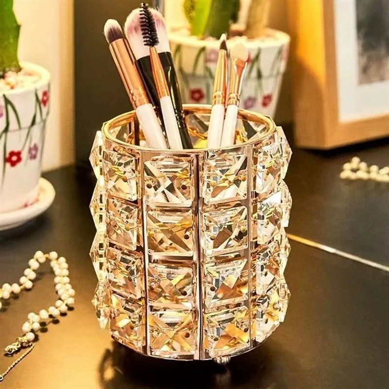 NEW 1PCS Makeup Brush Organiser Metal Storage Jar Eyebrow Pencil Stationery Toothbrush Lipstick Storage Bottle Home Bathroom