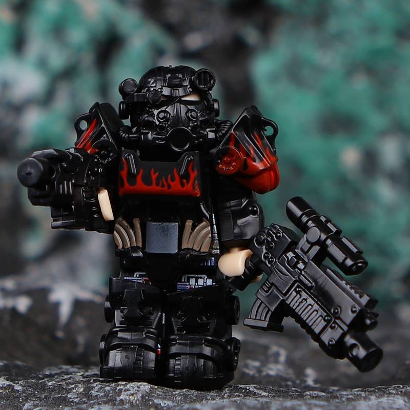 【Popular】Compatible with LEGO Fallout Armor T60 Power Armor Atomic Cat Building Blocks Minifigure Children's Toy Third Party